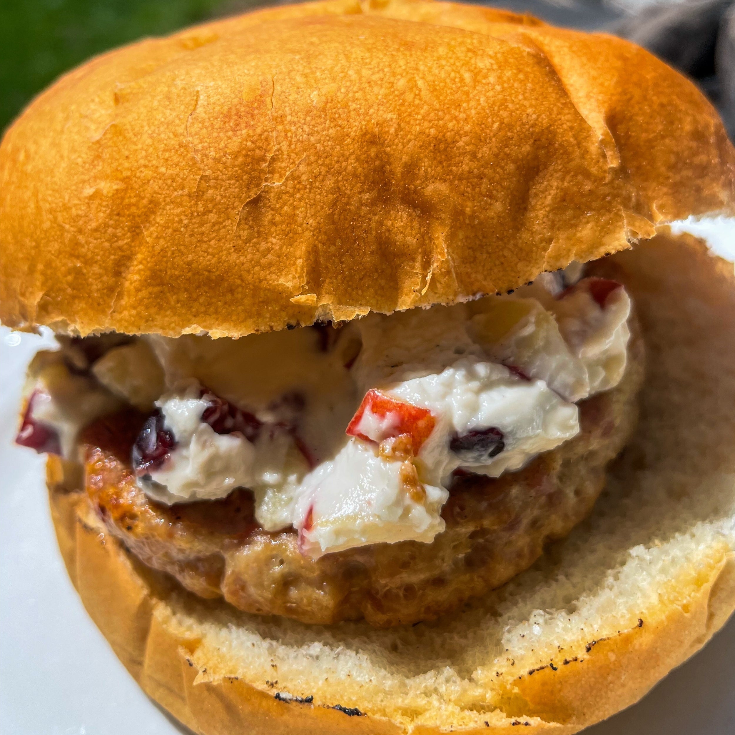 Cranberry Goat Cheese Turkey Burgers