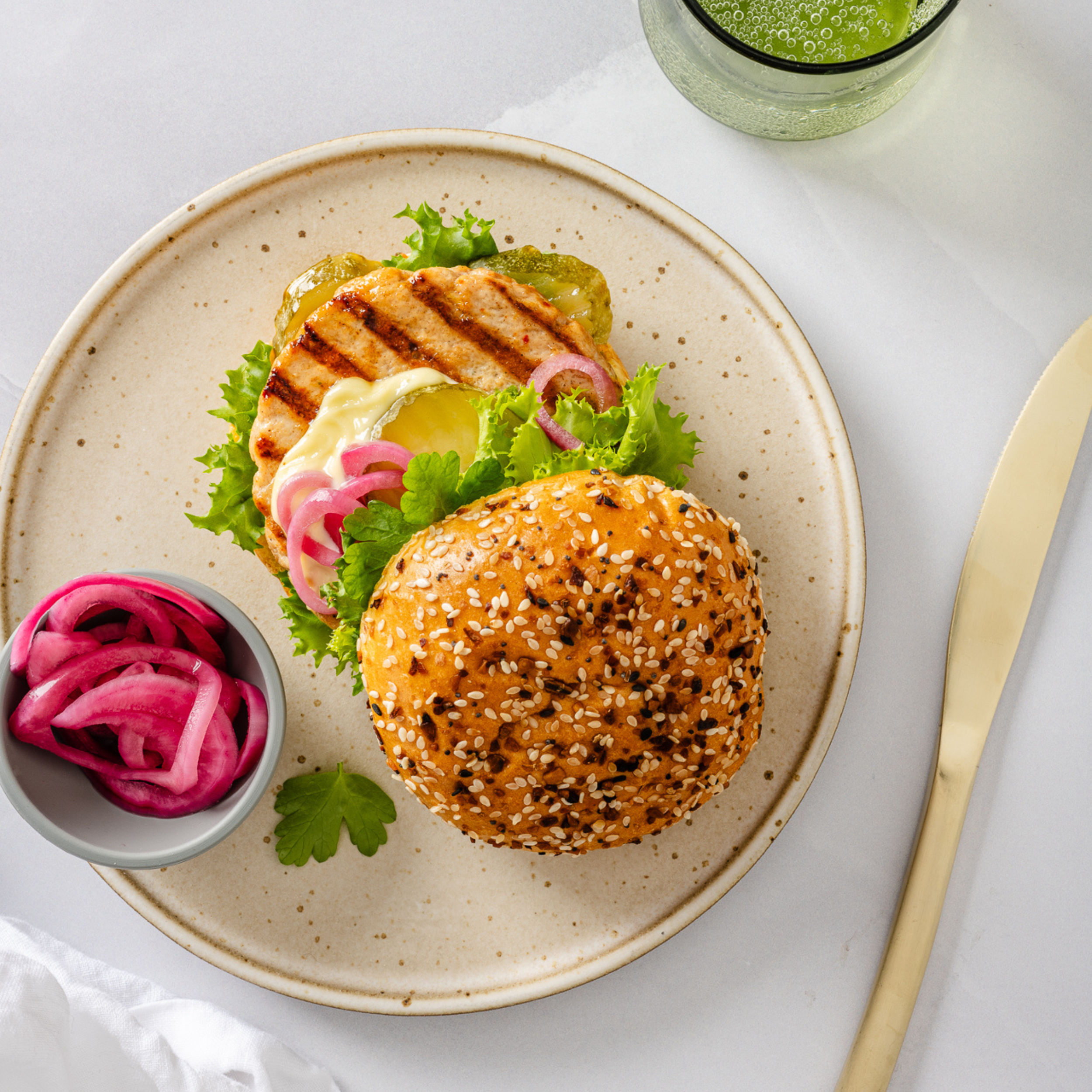 Organic Chicken Burgers - Roasted Vegetable