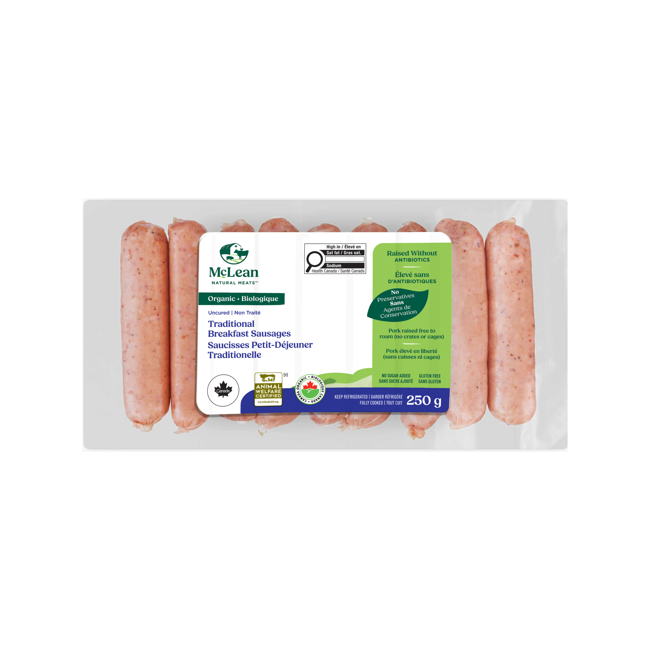 McLean Meats Organic Pork Breakfast Sausage