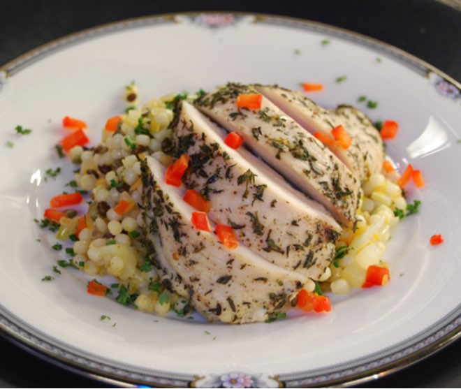 Herbed Chicken with Confetti Couscous Salad