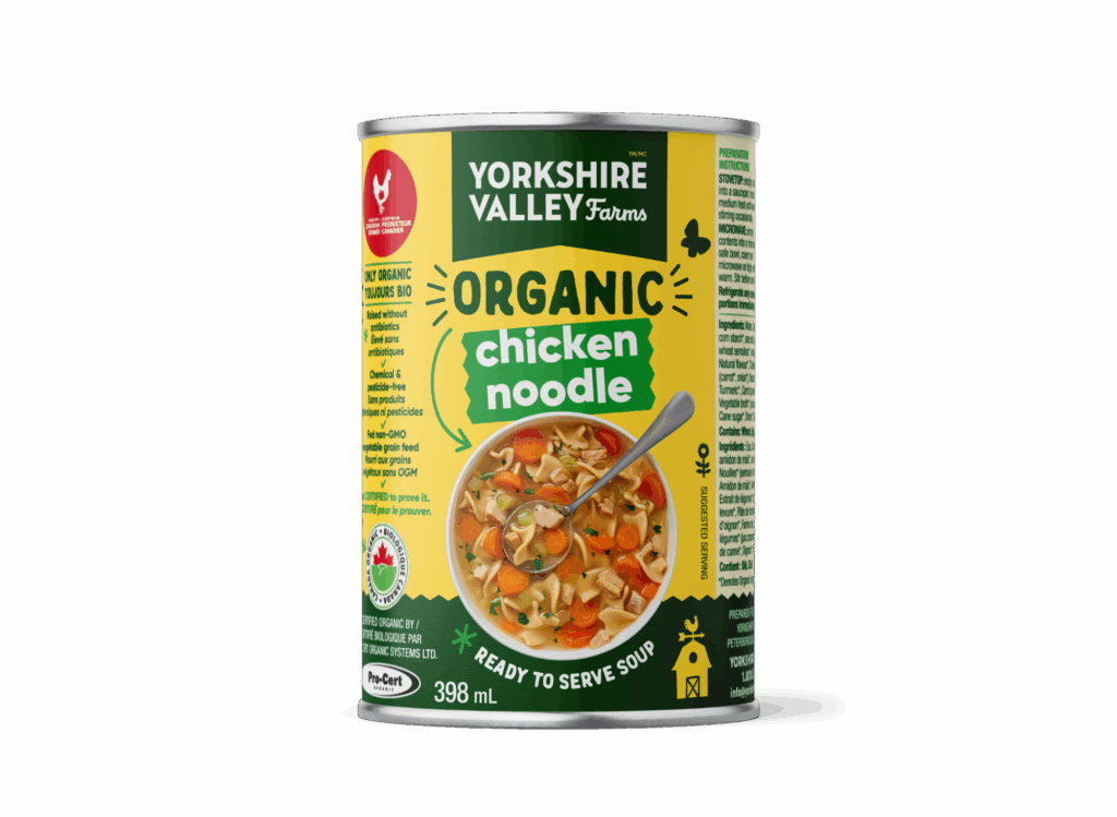 Organic Chicken Noodle Soup<br />
<b>Deprecated</b>:  htmlspecialchars(): Passing null to parameter #1 ($string) of type string is deprecated in <b>/nas/content/live/yvfarms/wp-content/themes/yorkshirevalley/product-detail-page.php</b> on line <b>99</b><br />
