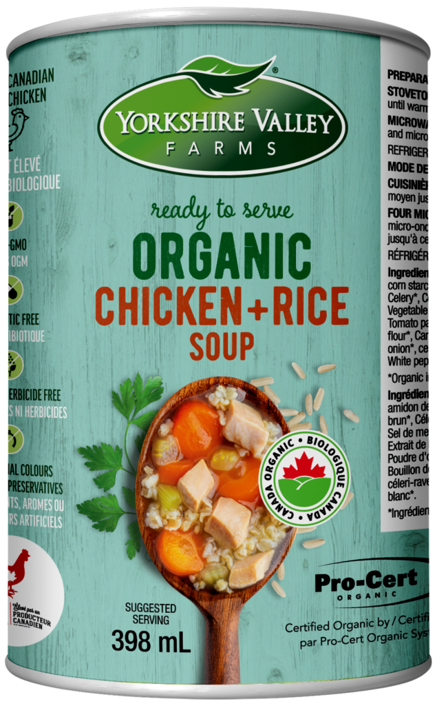 Organic Chicken & Brown Rice Soup<br />
<b>Deprecated</b>:  htmlspecialchars(): Passing null to parameter #1 ($string) of type string is deprecated in <b>/nas/content/live/yvfarms/wp-content/themes/yorkshirevalley/product-detail-page.php</b> on line <b>98</b><br />
