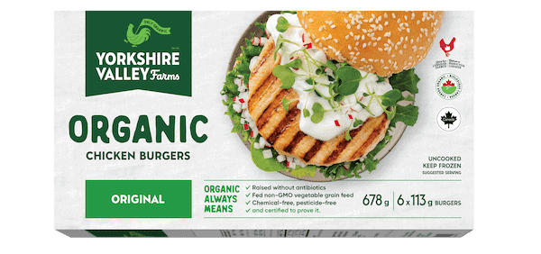 Organic Chicken Burgers – Original<br />
<b>Deprecated</b>:  htmlspecialchars(): Passing null to parameter #1 ($string) of type string is deprecated in <b>/nas/content/live/yvfarms/wp-content/themes/yorkshirevalley/product-detail-page.php</b> on line <b>99</b><br />
