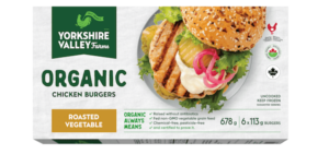 Organic Chicken Burgers - Roasted Vegetable 