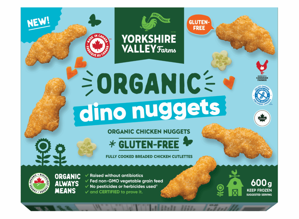 Organic Gluten-free Chicken Dino Nuggets<br />
<b>Deprecated</b>:  htmlspecialchars(): Passing null to parameter #1 ($string) of type string is deprecated in <b>/nas/content/live/yvfarms/wp-content/themes/yorkshirevalley/product-detail-page.php</b> on line <b>99</b><br />
