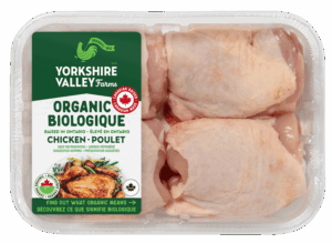 Organic Chicken Thighs, Bone In, Skin On